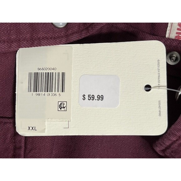 Levi's Women's Ultimate Western Cowgirl Pearl Snap Shirt Windsor Wine Size XXL - Picture 9 of 13